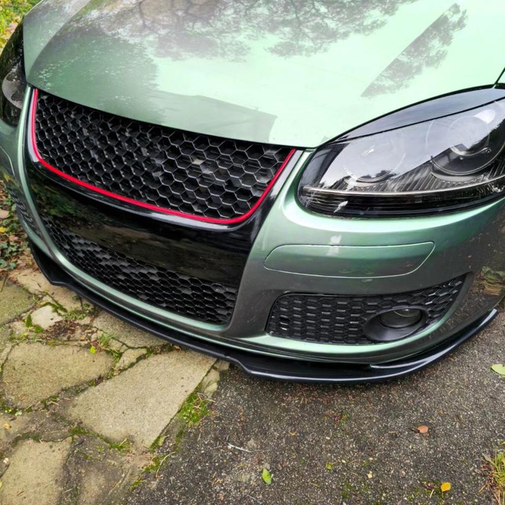 JQTYB1 Car Front Bumper Lip Spoiler For VW Golf 5 MK5 GTI Jetta MK5 GLI 2003-2009 Diffuser Splitter Body Kit Lower Bumper Protector