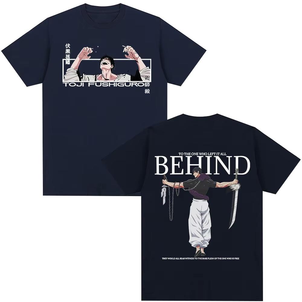 Anime Jujutsu Kaisen Fushiguro Toji Bedrucktes T-Shirt Herren Damen Kleidung Mode Hip Hop Übergroße T-Shirts Baumwolle Freizeit T-Shirts