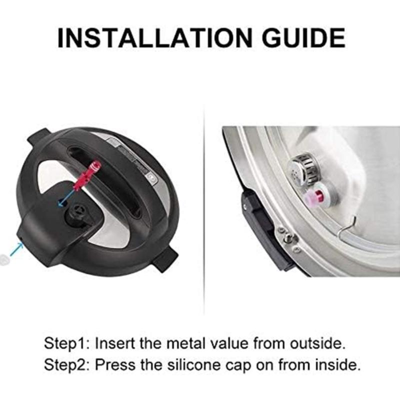 Pressure Cooker Valves and Sealing Gasket Set for 8QT Kitchen Accessories Suitable for Cooker Performances and Longevity