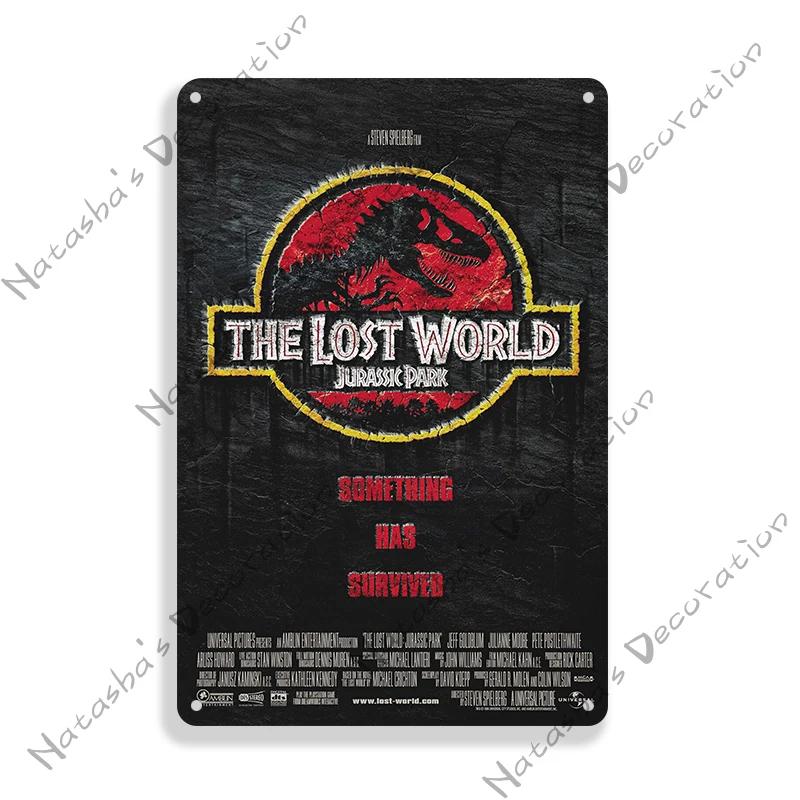 Film Jurassic Park Metallplåtskylt E.T. Metallskyltar Affisch JAWS Vintageaffisch Gammal Dekorativ Plåt Metallplatta Väggplatta