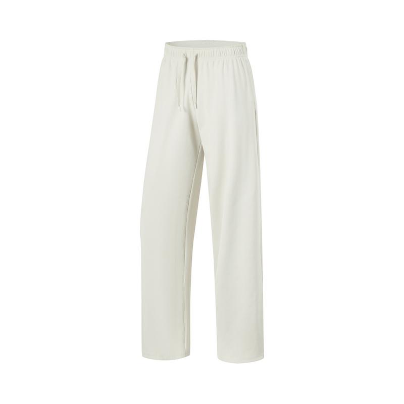 

Li Ning Свободные спортивные брюки прямого кроя со средней посадкой, универсальные повседневные брюки, женские низы AKLU606-2 L