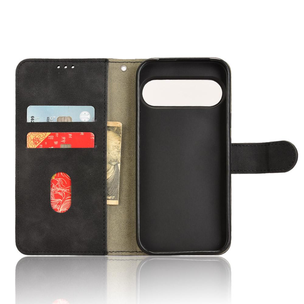 For Google Pixel 9 Pro/Pixel 9 Wallet Case Skin-Touch Texture Flip Leather Phone Cover