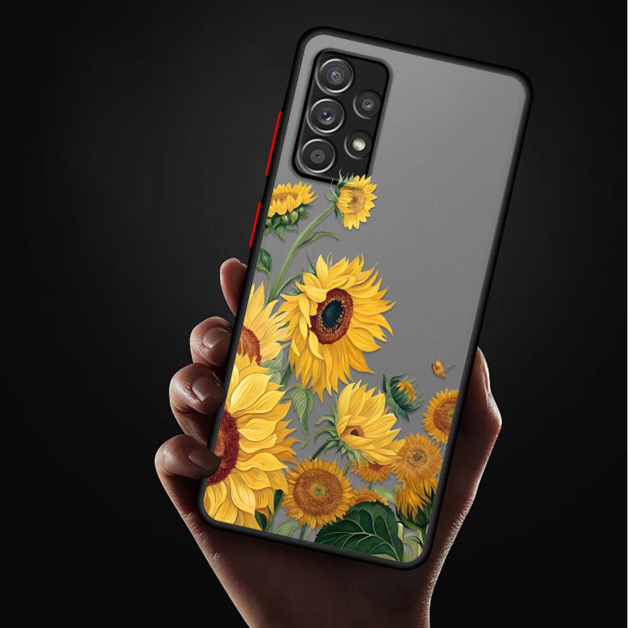 Flower Sunflower Phone Cover Case for Samsung Galaxy A35 A56 A55 A34 A36 A54 A16 A15 A14 A23 A73 A33 A52S A72 A17 A52 A53
