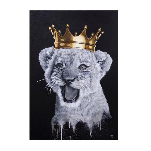 

Голова тигра с цветами, картины, печать на холсте, настенное искусство, современные забавные постеры с портретами животных, домашний декор для гостиной, фотографии 21x30cm No Framed светло-серый