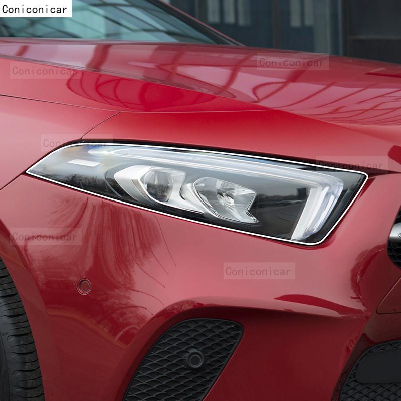 Für Mercedes Benz A-Klasse 2013-2024 Auto Scheinwerfer Transparent TPU Schutzfolie Frontlicht Tönung Farbwechsel Zubehör