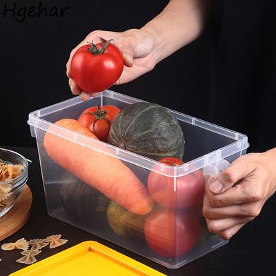Refrigerator Fresh-keeping Food Storage Container Transparent Portable Eggs Vegetable Fruit Organizer with Handle Moisture-proof