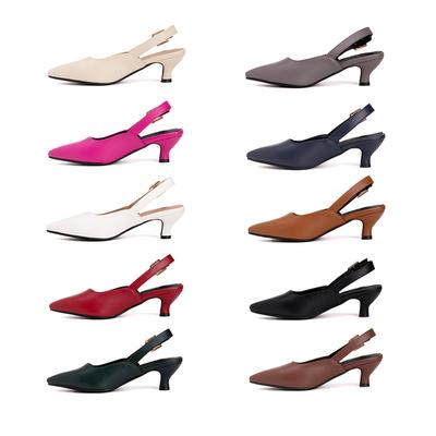 Women's High-heeled Sandals Summer New Pointed Thin Heel Large Size Bag Head Sandals