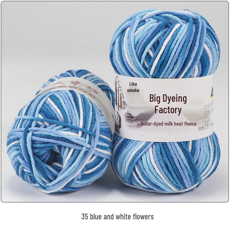 5-Ply Medium-Thick Milk Cotton Yarn for Scarves, Blankets & Knitting