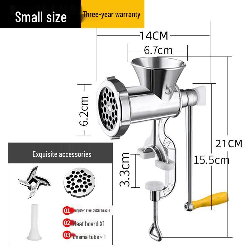 Manual Meat Grinder & Sausage Stuffer - Multifunctional, Hand-Crank, Large Capacity