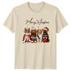 Merry Woofmas Christmas Holiday Dogs Unisexs T Shirt Unisexs Graphic Tee