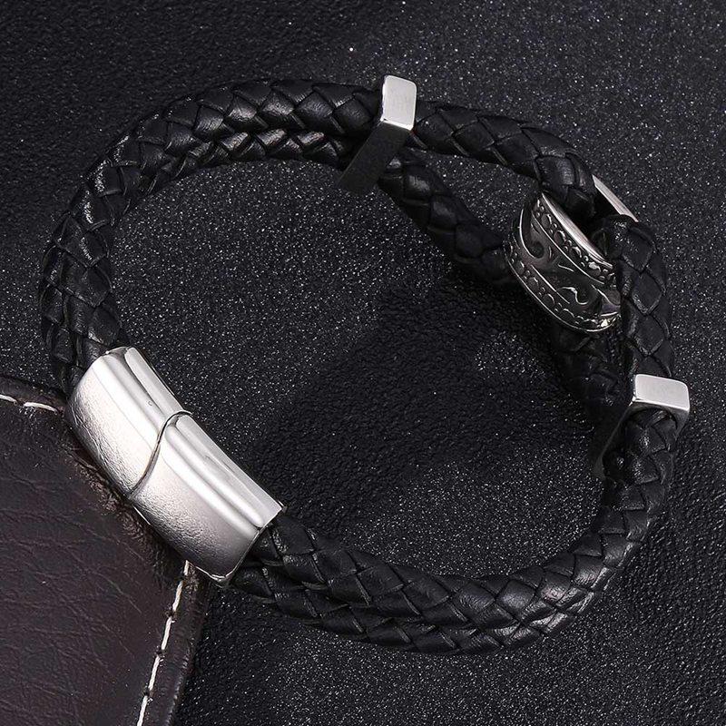 New High Quailty Jewelry Bracelet Bangle Genuine Leather Hand Chain Buckle Friendship Men Women Bracelet Gift