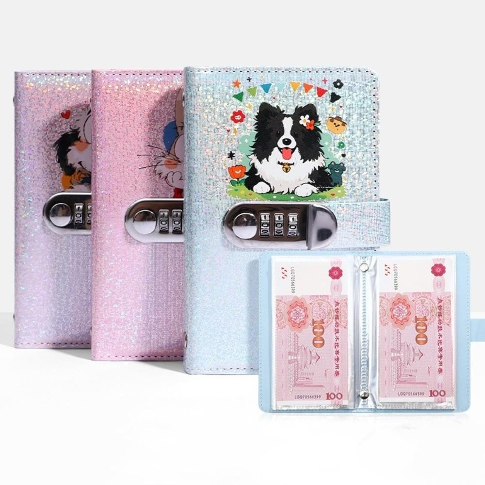 Password Lock Money Saving Book Portable Budget Planner Convenient Cash Saving Binder Unisex