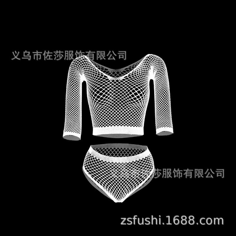 Sex underwear new sexy net hole temptation set hollow stockings mesh one-piece net socks net coat