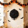 Dark Aesthetic Home Decor Gothic Halloween Wall Decor, Vintage Relief Skull Ghost Bat Party Plaque, Hanging Art for Entryway Living