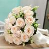 Champagne Wedding Bouquet for Bride Bridesmaid Artificial Roses Bouquet for Wedding Church Home Decoration, Gifts