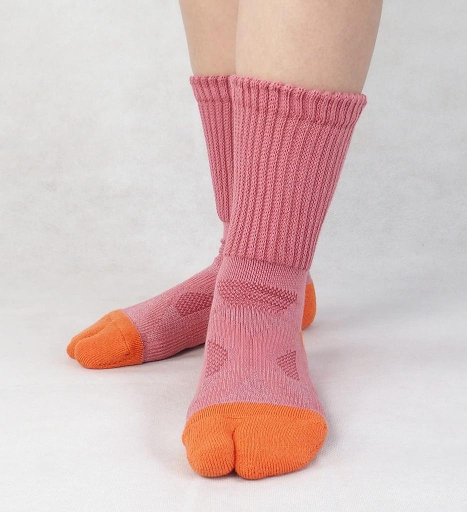 AlcoNature Tabi Mountain Walking Sizes Econo Leg Socks, Women's (22-25cm), (Rose Pink)