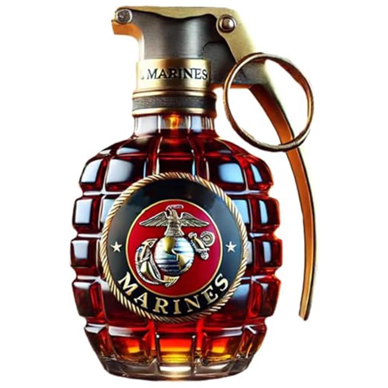 

Engraved Hand Grenade Shape Whiskey Glass Hand Grenade Whiskey Bottle 2025 New Veteran Commemorative Bottle