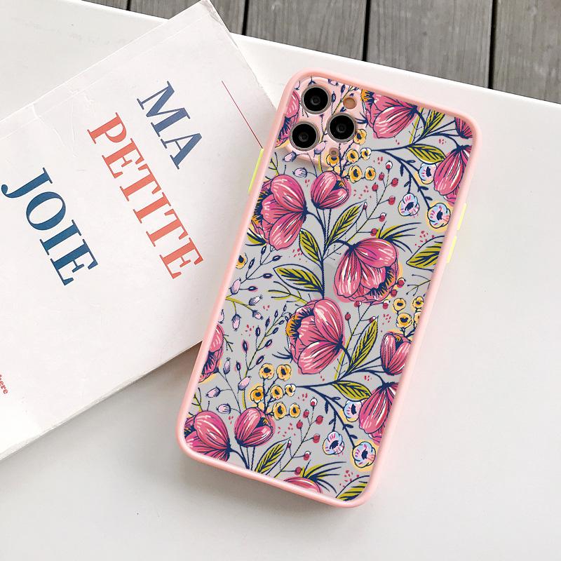 Flower Plant Phone Case for iphone 16 11 12 13 14 15 Pro Max for iphone X XS MAX XR 7 8 Plus Back Shockproof Cover Funda Shell