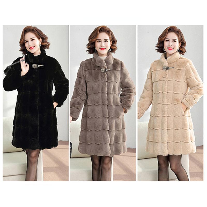 Winter Elegant Solid Color Faux Fur Lapel Textured Long Sleeve Coat - Thermal, Button Front Non-Elastic, Fall and Winter Seasons