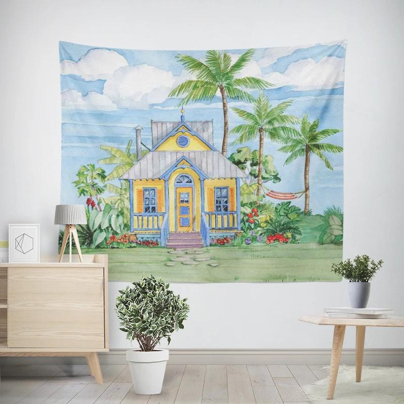 Modern Wall Decoration Aesthetics Home Hawaii Tapestry Rural Nostalgia Hanging Large Fabric Autumn Bedroom Hanging Fabric