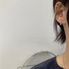 Triangular Earrings Mini Minimalist Temperament Fashionable Small Fresh Geometric Design Inverted Triangular Bead Earrings