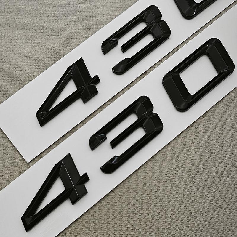 3D ABS Auto Buchstaben Logo 430i 430d Plakette Aufkleber Emblem Abziehbilder Für BMW 4er Serie 430i 430d G22 G26 G23 Heckkennzeichnung Zubehör