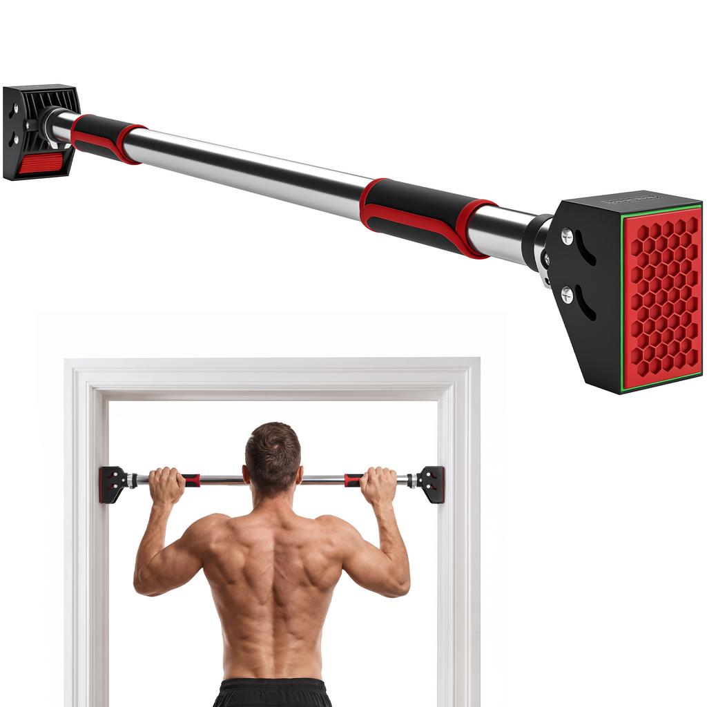 Door Pull Up Bar Door Frame Muscle Training Bar Screw Free Adjustable Length 92 124cm