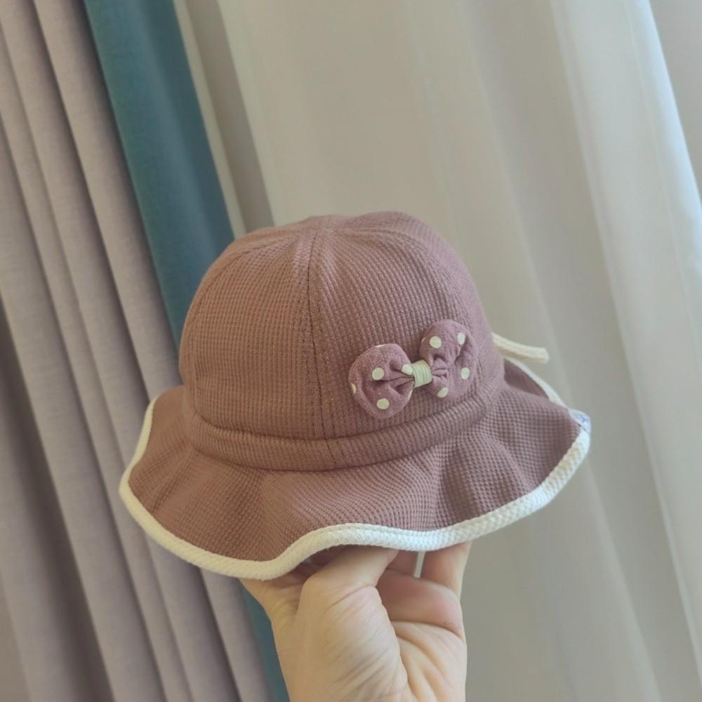 Ruffle Bows Fisherman Hat Breathable Baby Sun Visor Hat Fashion Baby Bucket Hat  Outdoor
