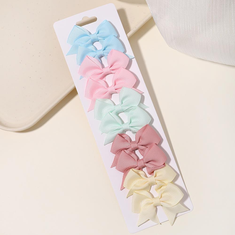 

10 шт./набор Милые заколки для волос принцессы для девочек, банты для волос, безопасные нейлоновые заколки-зажимы, шпильки для младенцев, малышей, детей, детские аксессуары для волос