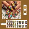 24 Pieces Press On Nail French Style Acrylic Nails Glossy Artificial Nail Full Cover Stick On Nails for Women and Girls