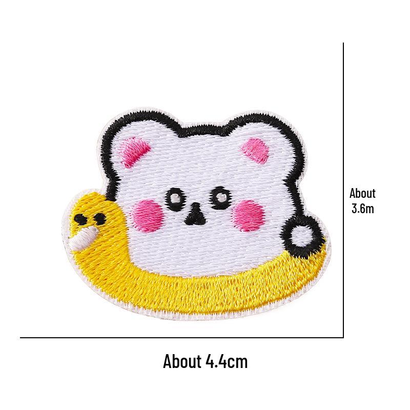 Self-Adhesive Embroidery Cartoon Patch Stickers for Clothes and DIY Journals
