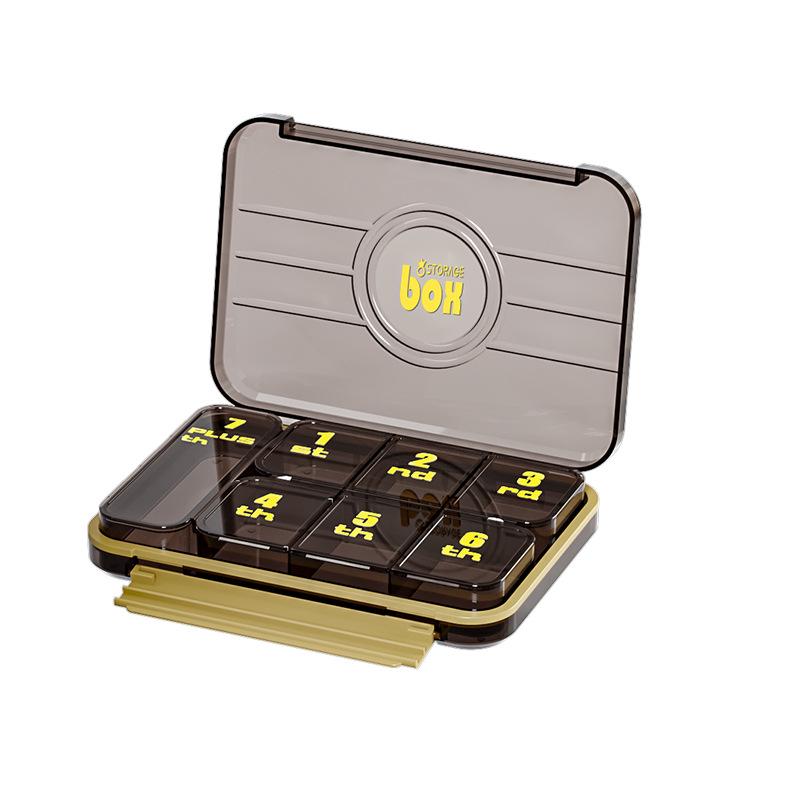 Portable Weekly Pill Organizer - 3 Daily Slots, Large Capacity, 7-Day Medication Reminder Box