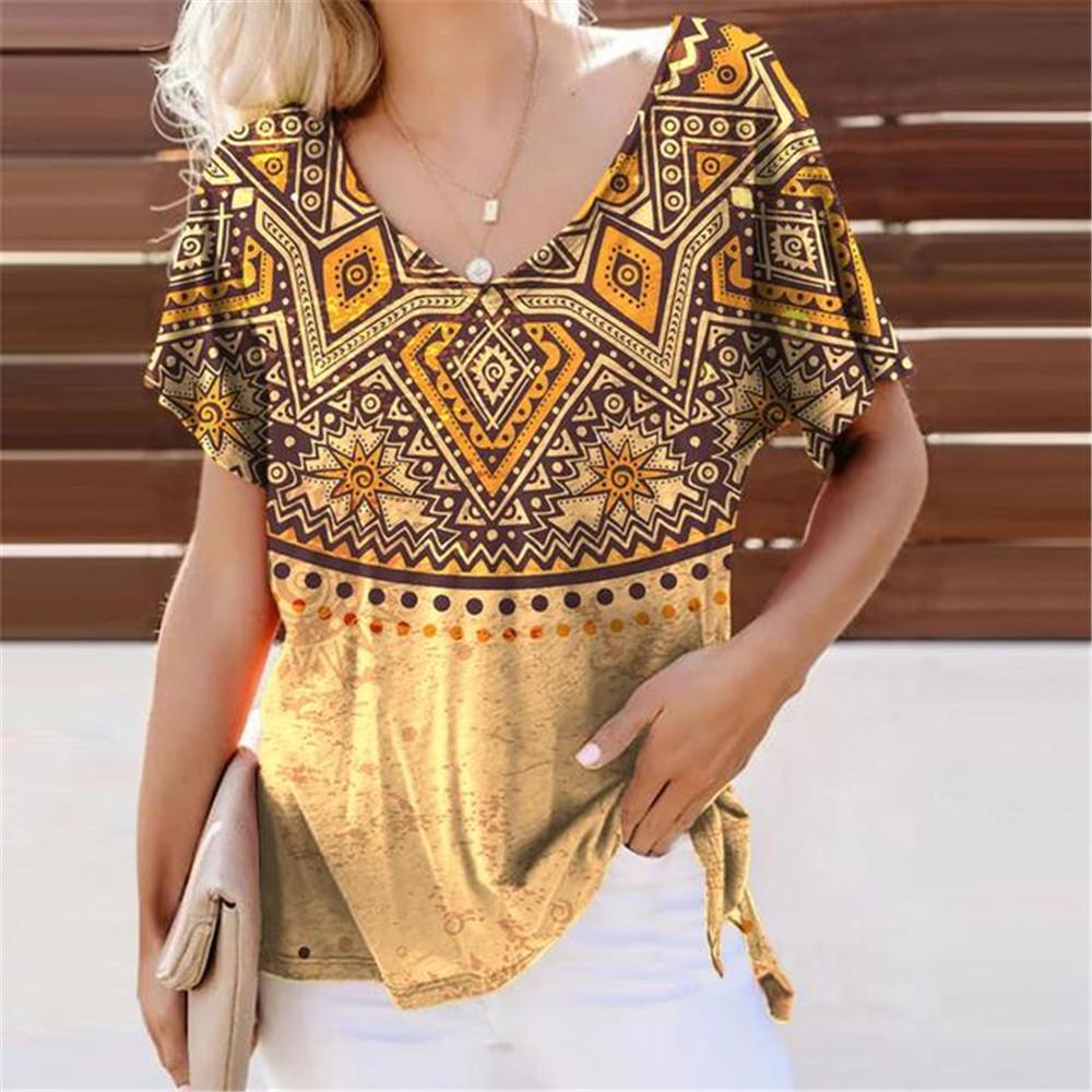 Универсальные футболки в стиле Харадзюка с абстрактными крутыми ретро-элементами и принтом — фото 16