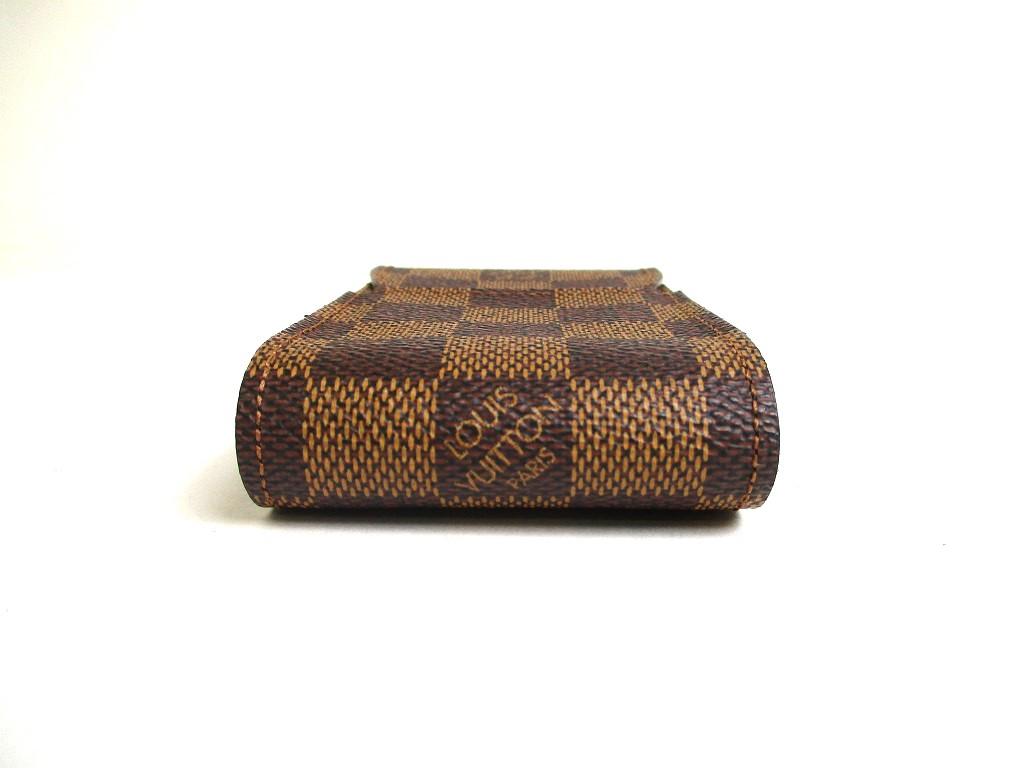 Authentic LOUIS VUITTON Damier Brown Leather Cigarette Case Tabacco Case #a453 Refurbished