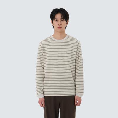 Stripe Long Sleeve T-shirt Olive (S25FMFTL12)