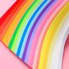 DIY Five Pointed Star Wishing Bottle Kawaii Rainbow Color Origami Stars Paper Strips Decorative House Decoracion