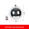 Festive Silver Glitter Hanging Ball - Shiny Round Decoration 6-30CM for Christmas