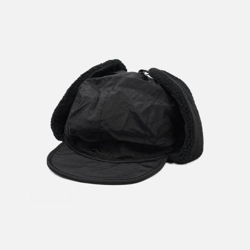 Кепка Уличная Карманная Водонепроницаемая Шапка-Наушники Черная BLACK