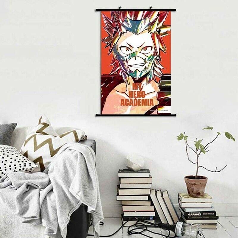 Póster de pared con desplazamiento de Anime Boku Todoroki My Hero Academia, pintura colgante para cosplay