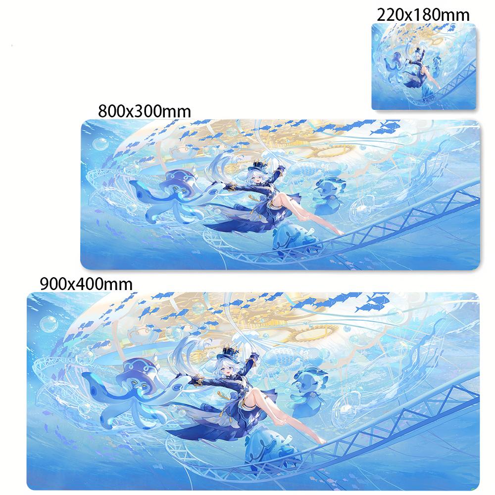 Furina Focalors Mouse Pad Genshin Impact Large Xxl Mousepad Computer Keyboard Padding Anime Gaming Genshin Accessories Desk Mat