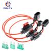 Waterproof 32V Mini Small Medium Auto Fuse Holder 18/1614/12/10AWG and Car Blade Fuse 2A 3A 5A 7.5A 10A 15A 20A 25A 30A 35A 40A