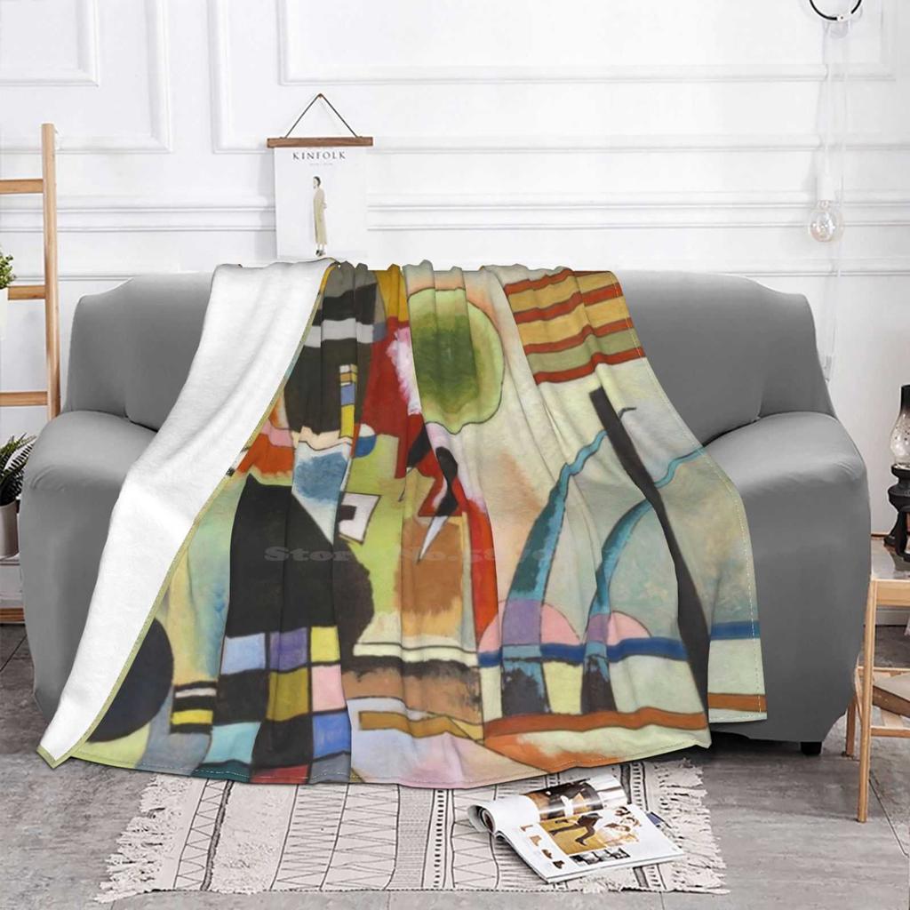 Wassily Kandinsky 4 Swinging Top Quality Comfortable Bed Sofa Soft Blanket Wassily Kandinsky Colorful Expressionism Russian