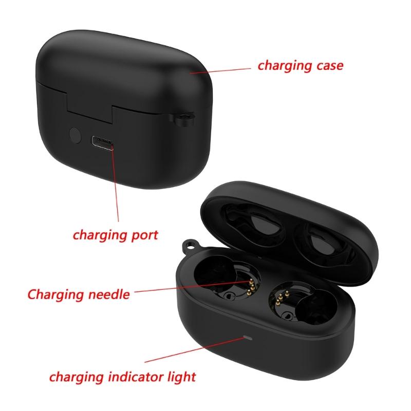 Earbuds Charging Case Featuring Wireless Charging Technology Scratch Resistant Construction Suitable for In Ear Devices
