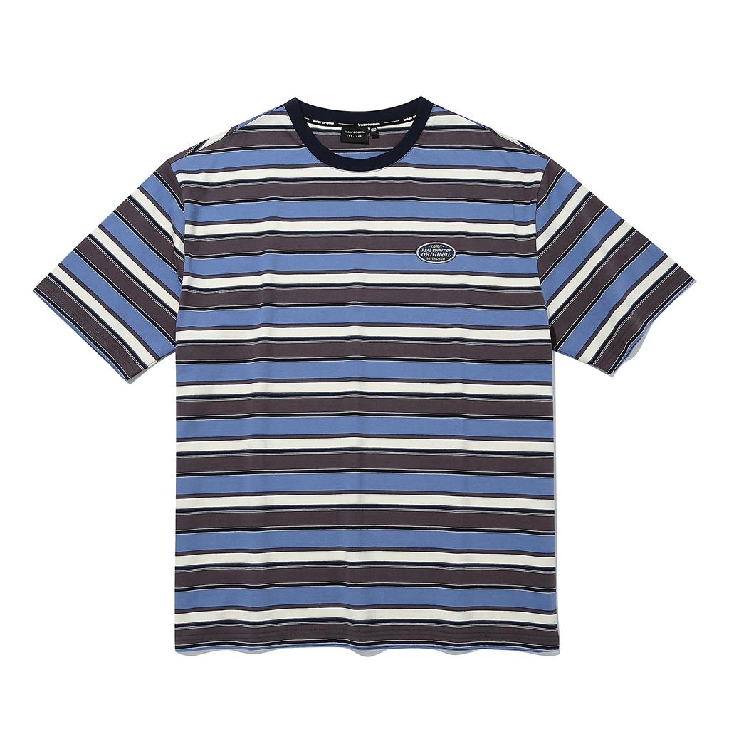 INTERCREW Retro Striped Short Sleeve T-Shirt Brown Ita2Tm04Abr