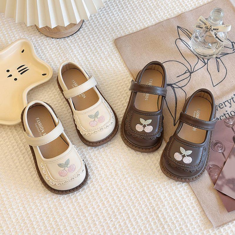 2025 Mädchen Leder Prinzessin Schuhe: Frühling/Herbst Kleinkindschuhe mit weicher Sohle