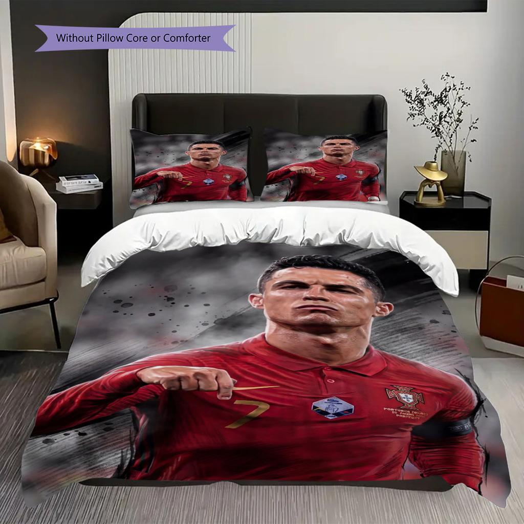 Cristiano Ronaldo Manchester Legacy Threepiece Set Without Core 1 Duvet Cover 2 Pillowcase Without Core Soft And Comfortable Bedding Set