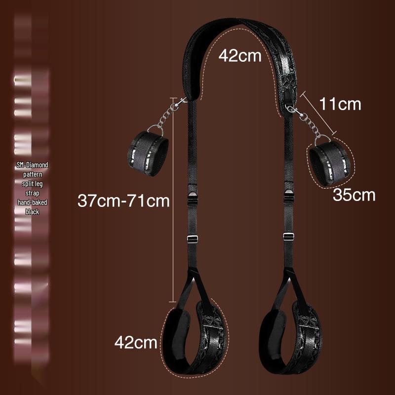 Bondage Door Restraint Strap and Handcuffs Set