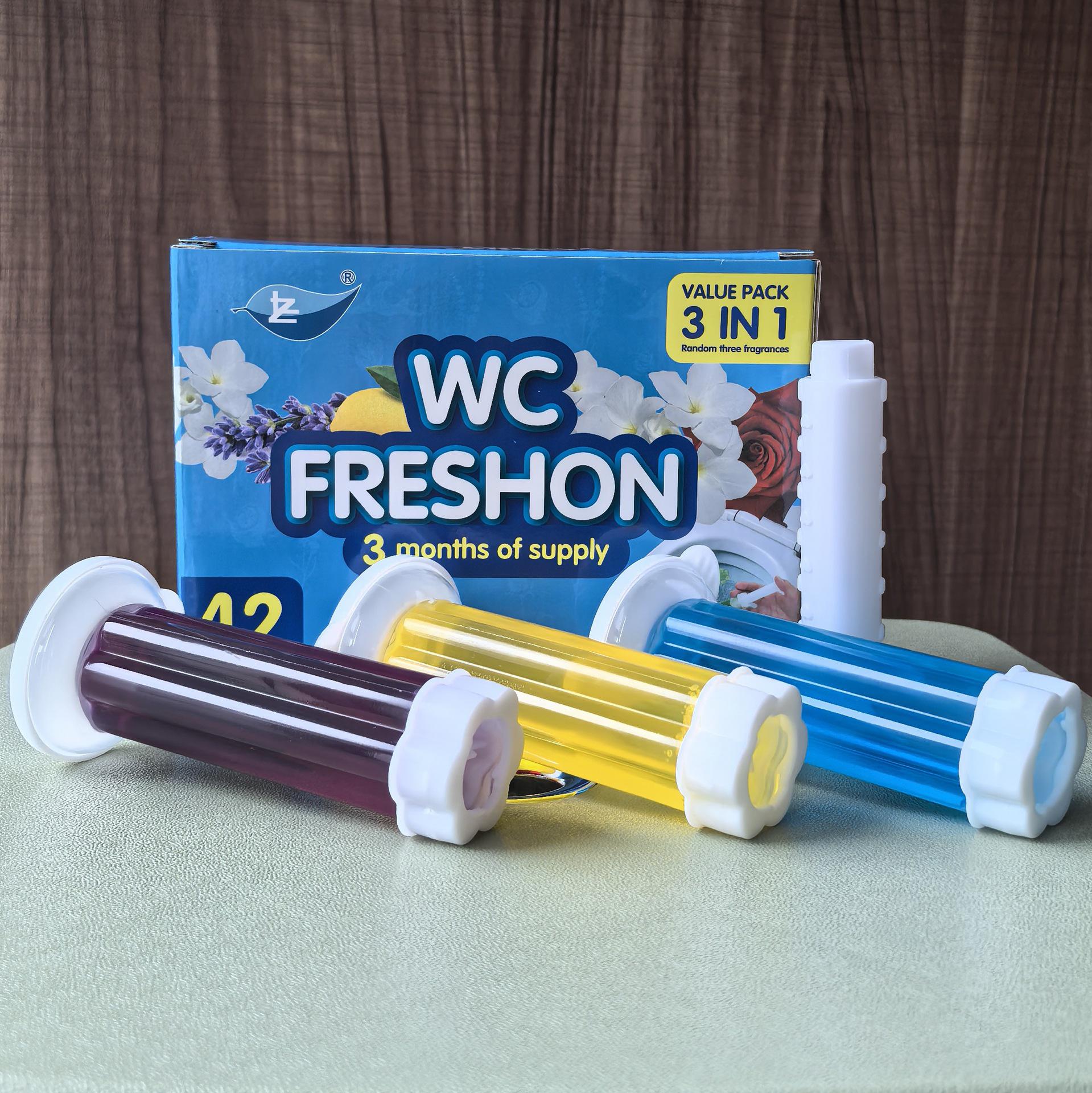 

Three-in-One Toilet Gel Cleaner & Odor Remover with Fragrance Retention for Bathrooms