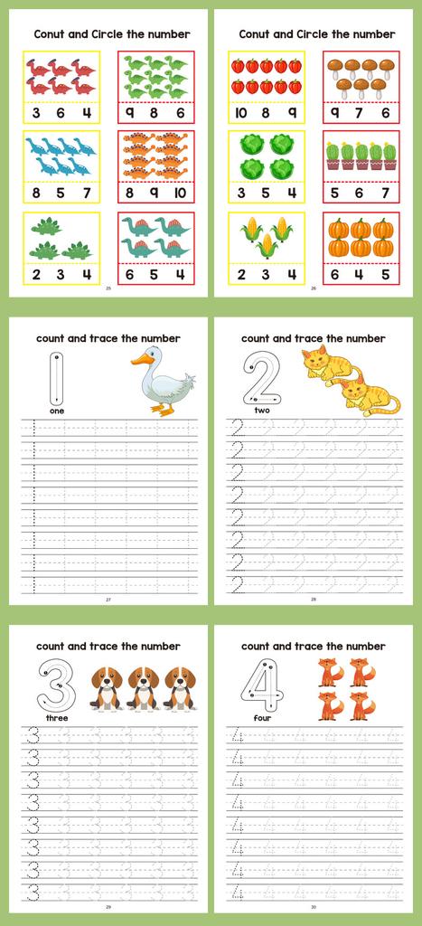 Interactive Preschool Math Workbook: Includes Number Tracing Addition & Subtraction Practice Pages - Early Education Activities and