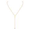 Lariat Initial Necklaces Women, Stainless Steel Long Chain, A- Z Letter With Zirconia Pendant Drop Neckalce, Y-shaped Jewelry